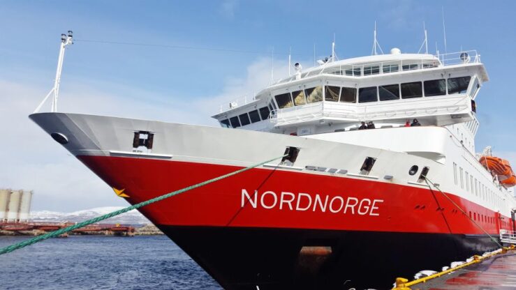 MS Nordnorge Crosses the Arctic Circle Norway