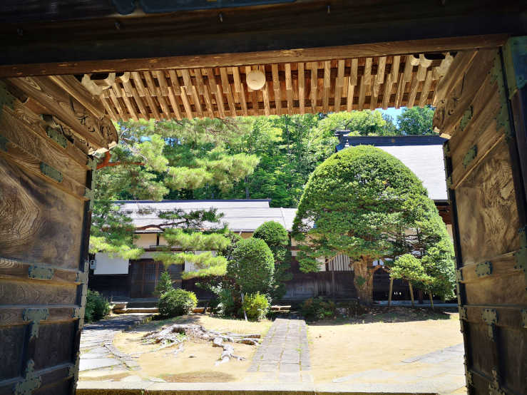 Temple court Japanese Alps
