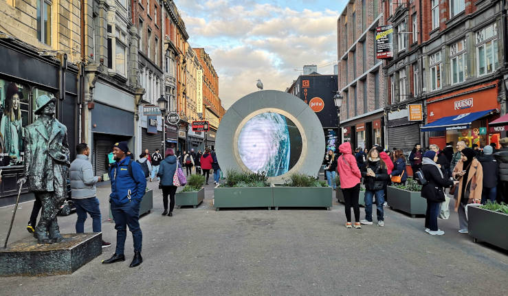 James Joyce Ireland Millenium portal O'connell Street