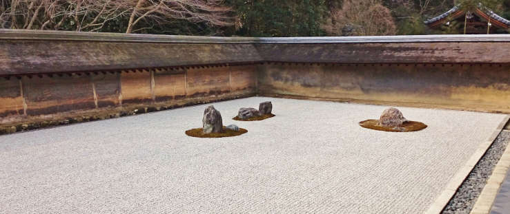 The rock garden at Ryoanji