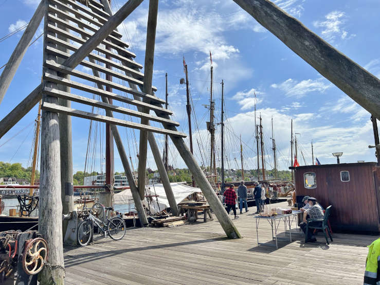 Wooden crane Flensburg Harbour