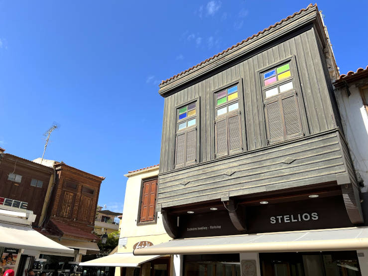 Ottoman wooden balcony Greece