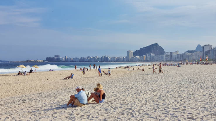 Copacabana Beach Brasil in winter