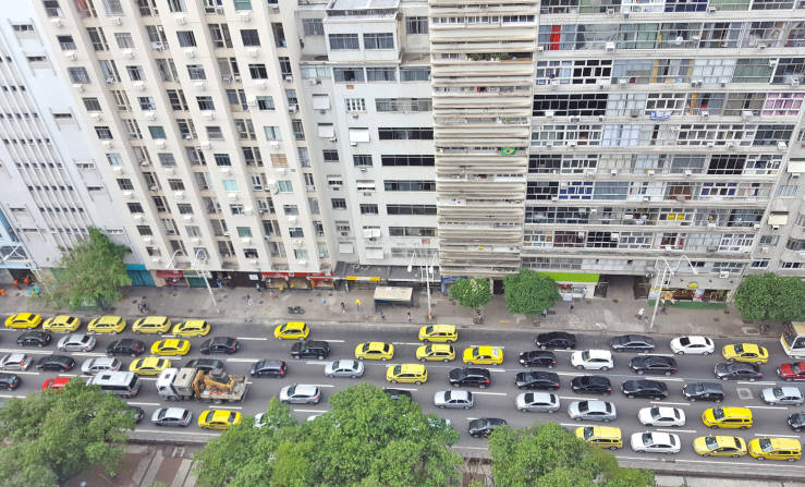 yellow cabs in Brazil