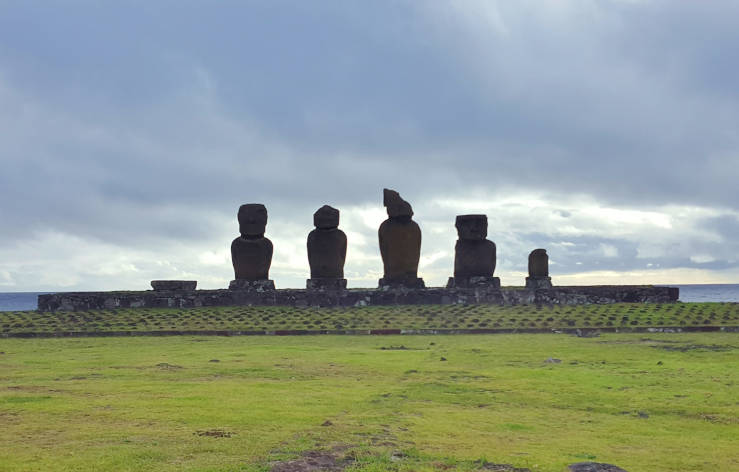 Easter Island moai statues