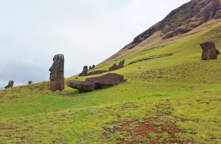 Easter Island moai statues