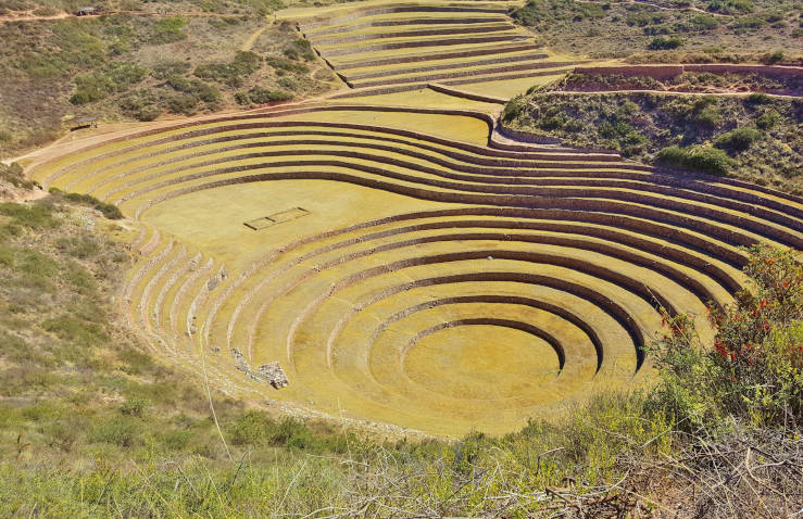 Moray Inca ruins in Pisac Peru
