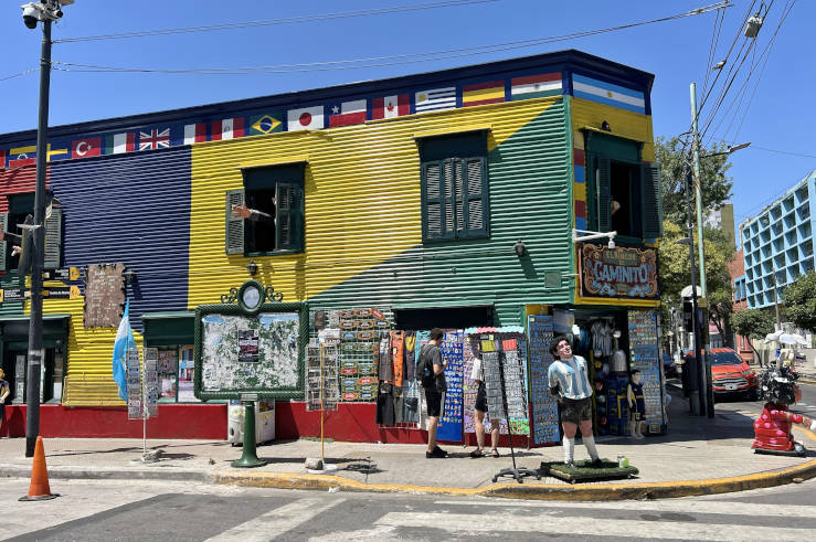 Diego Maradona in La Boca.