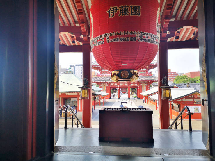 Sensoji (Asakusa Kannon) Temple with Kaminarimon gate in Tokyo, Japan - Tokyo itinerary 2 days Sensoji Temple