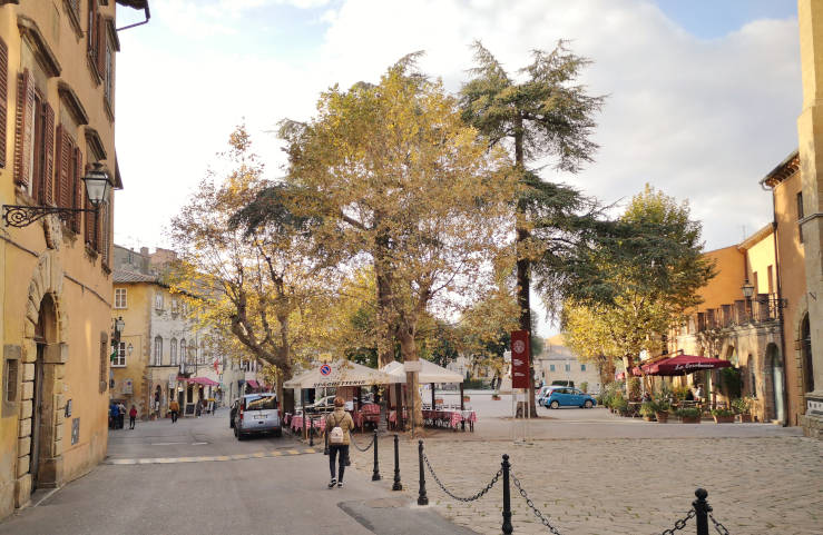 Piazza XX Settembre in the historic centre of Volterra