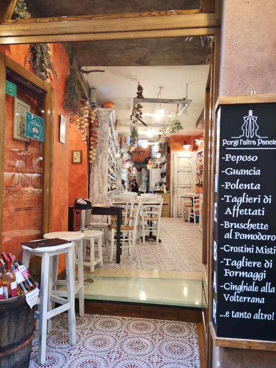 Local restaurant in the historic centre of Volterra