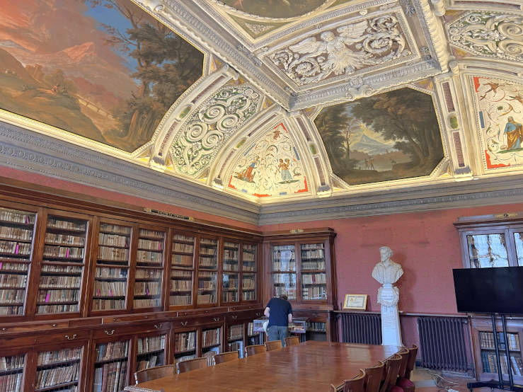 Interior of Biblioteca Civica Angelo Mai in Piazza Vecchia, Bergamo
