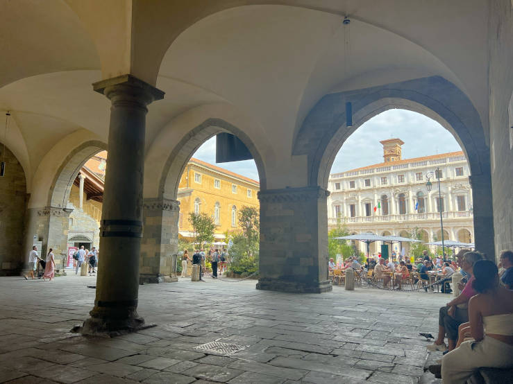 Loggia of Palazzo della Ragione in Piazza Vecchia, Bergamo