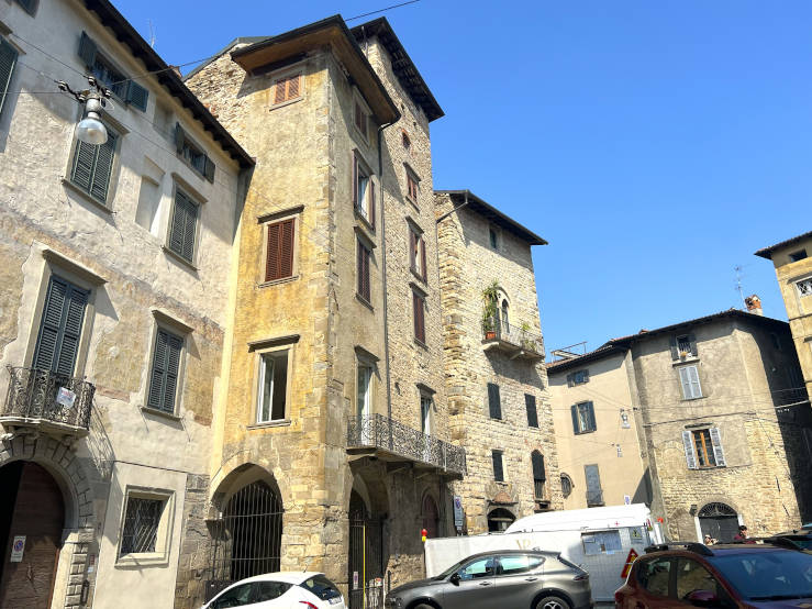 Three adjoining medieval tower-houses in Città Alta, Bergamo