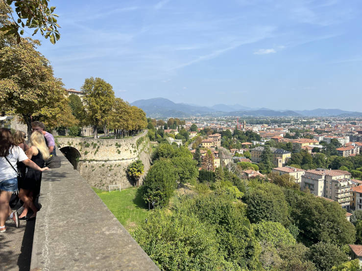 Venetian Walls overlooking Bergamo and the Lombard plain